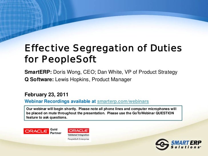 Organizational Chart Segregation Of Duties