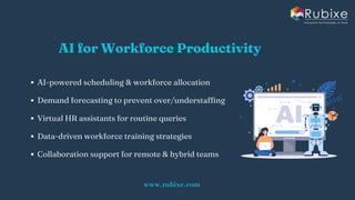 Smarter Resource Management Through AI Services | Rubixe | PDF