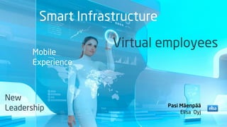 Virtual employees
Pasi Mäenpää 
Elisa Oyj
Smart Infrastructure
New 
Leadership
Mobile 
Experience
 