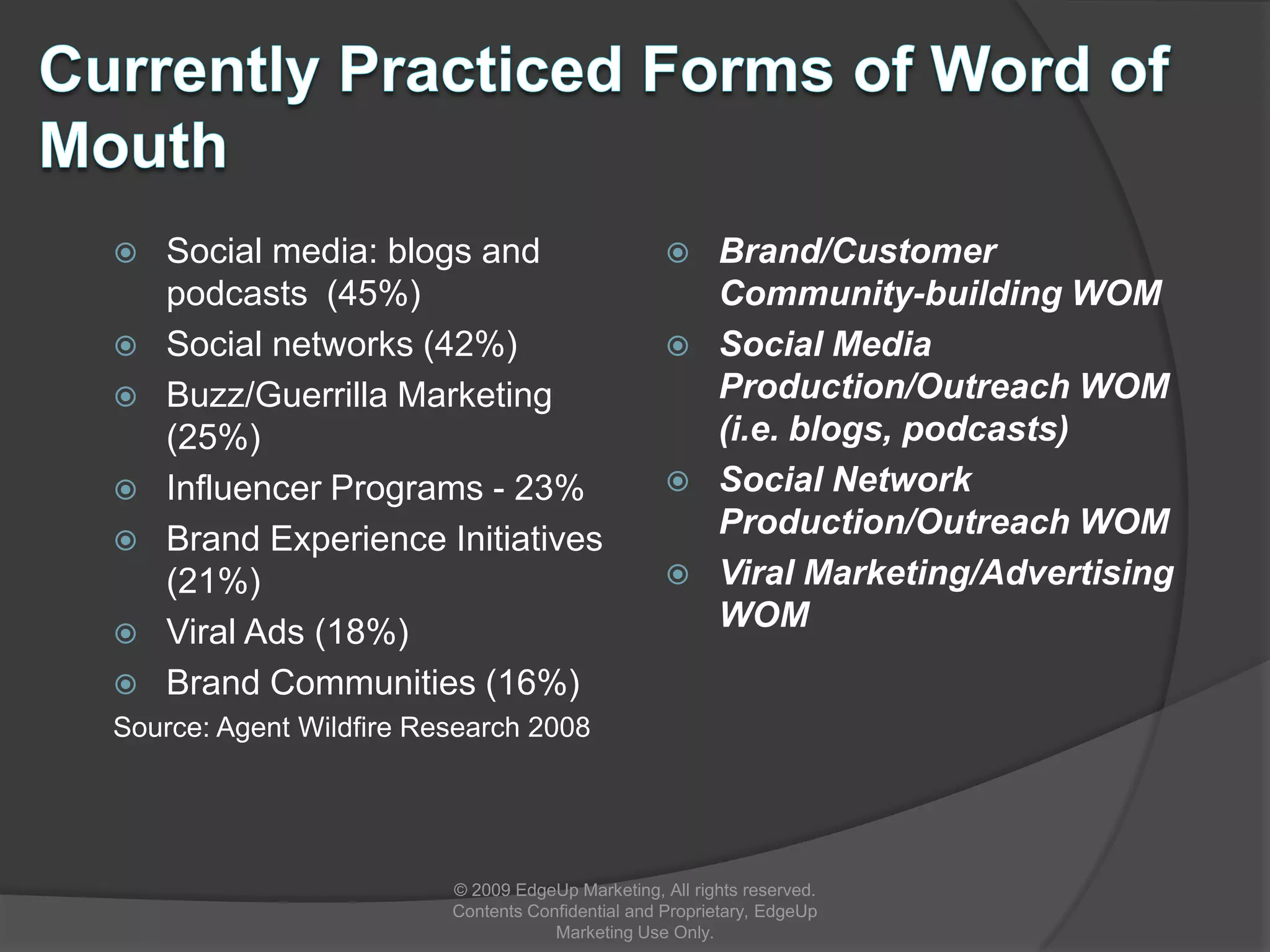 How is it changing… business?© 2009 EdgeUp Marketing, All rights reserved. Contents Confidential and Proprietary, EdgeUp Marketing Use Only.