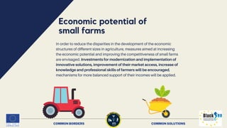 In order to reduce the disparities in the development of the economic
structures of different sizes in agriculture, measur...