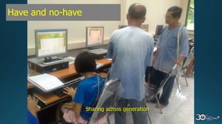 Have and no-have
Sharing across generation