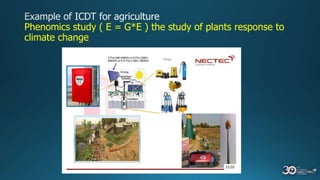 Phenomics study ( E = G*E ) the study of plants response to
climate change