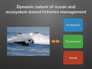 Dynamic nature of ocean and
ecosystem-based ﬁsheries management
Ecological
Economical
Social
 
