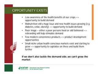 Smart foods campaign : Feed the Future Kenya Accelerated Value Chain Development Program Drought Tolerant Crops (DTC) Value Chain 2015-2018