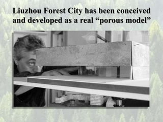 Liuzhou Forest City has been conceived
and developed as a real “porous model”
 
