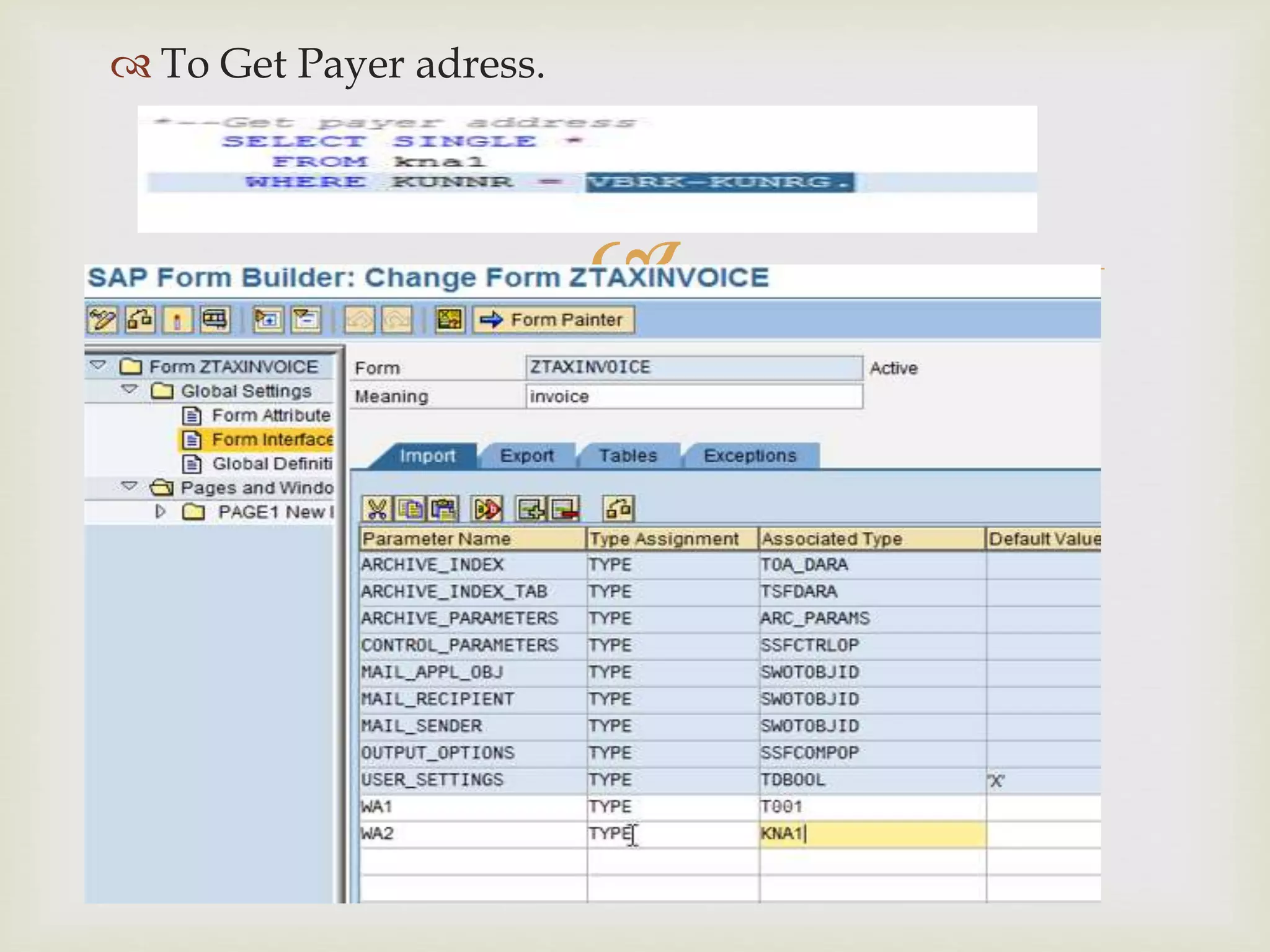 
 To Get Payer adress.
 