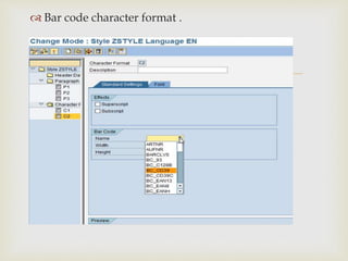 
 Bar code character format .
 