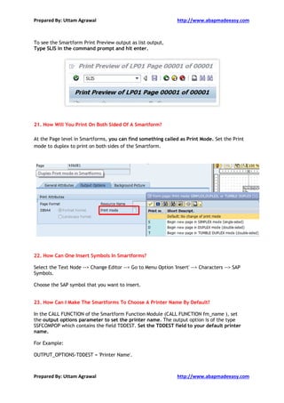 Smartforms interview questions with answers | PDF