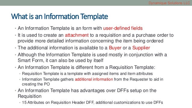 information templates