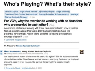 Who’s Playing? What’s their style?