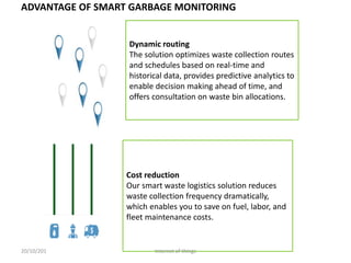 Smart garbage monitoring system using internet of things | PPTX