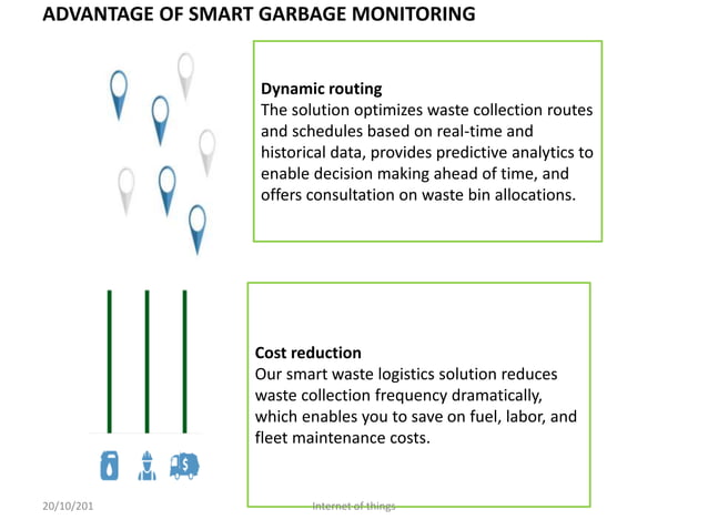 Smart garbage monitoring system using internet of things | PPTX