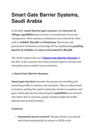 Smart Gate Barrier Systems — Saudi Arabia.docx