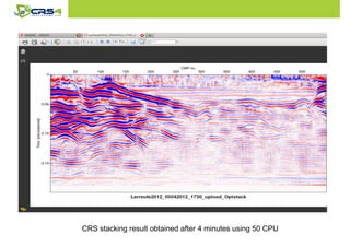 CRS stacking result obtained after 4 minutes using 50 CPU 
 
