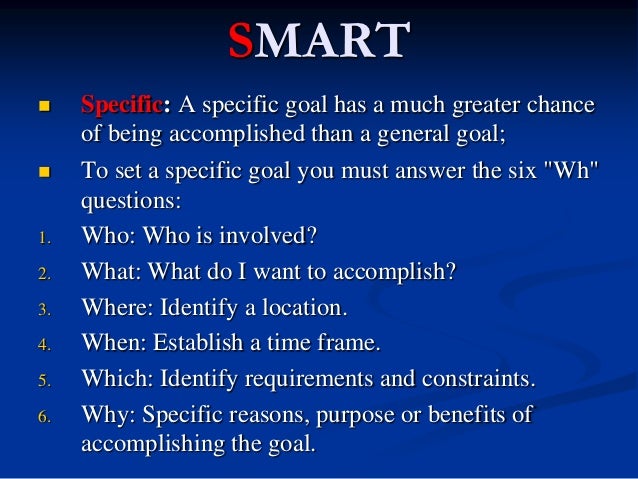 Smart Goals Smart Goals