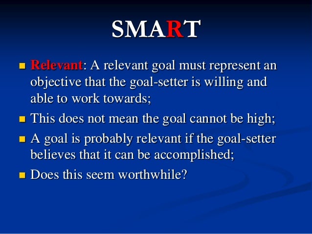 Smart Goals Smart Goals