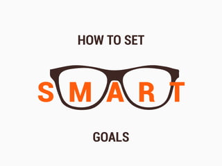 HOW TO SET
S M A R T
GOALS
 