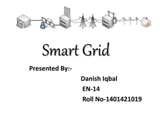 Smart Grid
Presented By:-
Danish Iqbal
EN-14
Roll No-1401421019
 