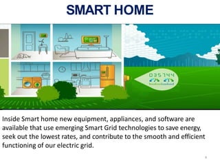 SMART HOME
Inside Smart home new equipment, appliances, and software are
available that use emerging Smart Grid technologi...
