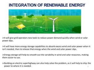INTEGRATION OF RENEWABLE ENERGY
7
It will give grid operators new tools to reduce power demand quickly when wind or solar...