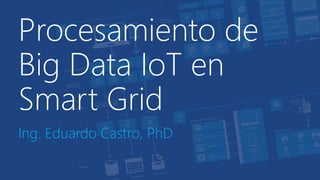 Procesamiento de
Big Data IoT en
Smart Grid
Ing. Eduardo Castro, PhD
 