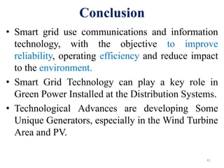 Smart grid distribution system | PPTX