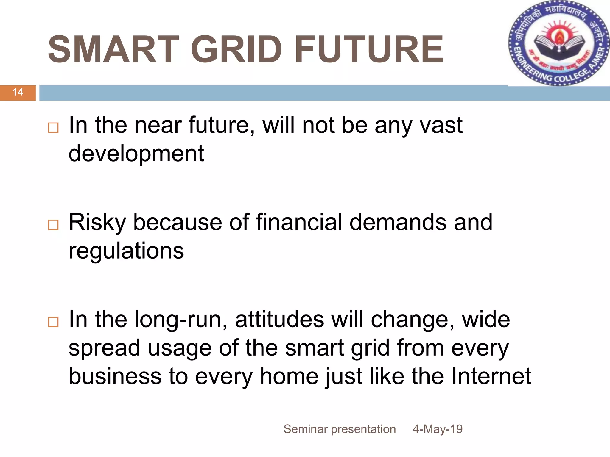 Smart grid ppt seminar topic | PPTX