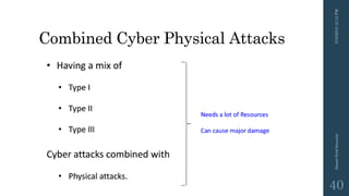 Combined Cyber Physical Attacks
3/10/201512:12PMSmartGridSecurity
40
 