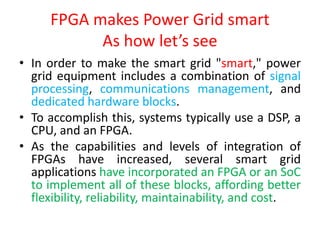 Smart grid system using fpga | PPTX
