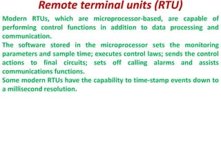 Rtu Microprocessor Smart grid technologies after midsem slides | PPTX