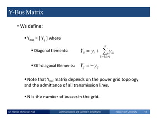 Ybus Examples smart grid topic on power systems | PDF
