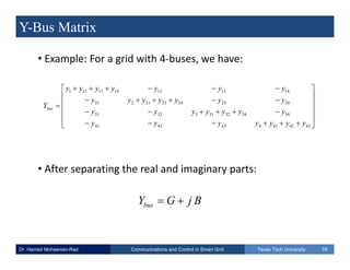Ybus Examples smart grid topic on power systems | PDF