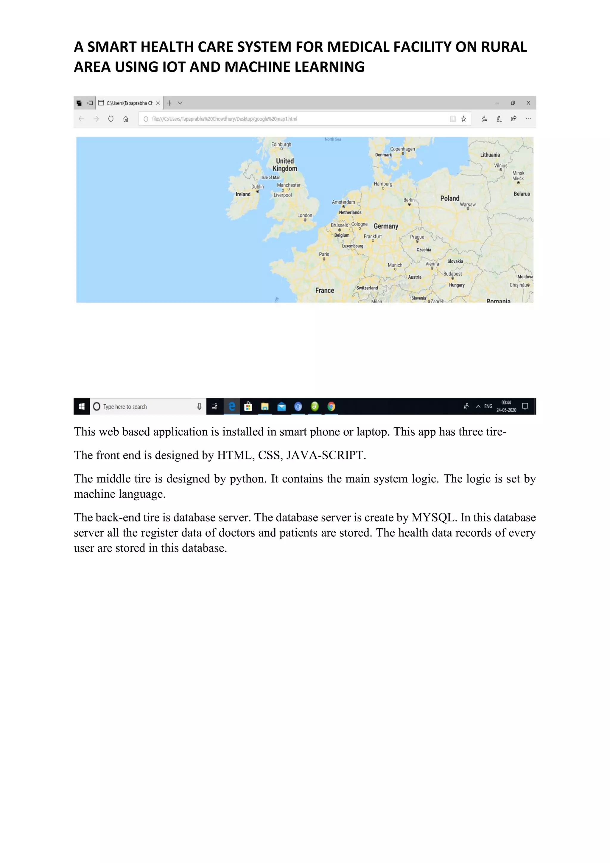 Smart health care System Using IOT and Machine learning | PDF ...