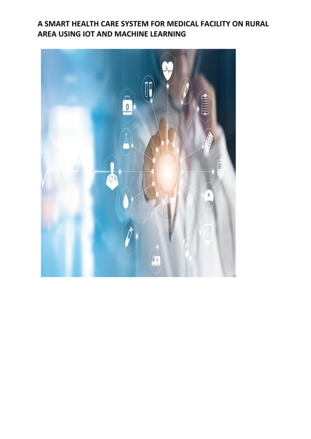 Smart health care System Using IOT and Machine learning | PDF
