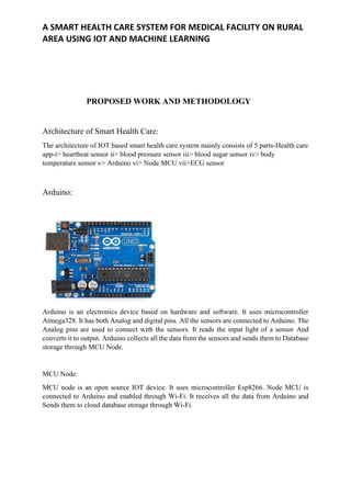 Smart health care System Using IOT and Machine learning | PDF ...