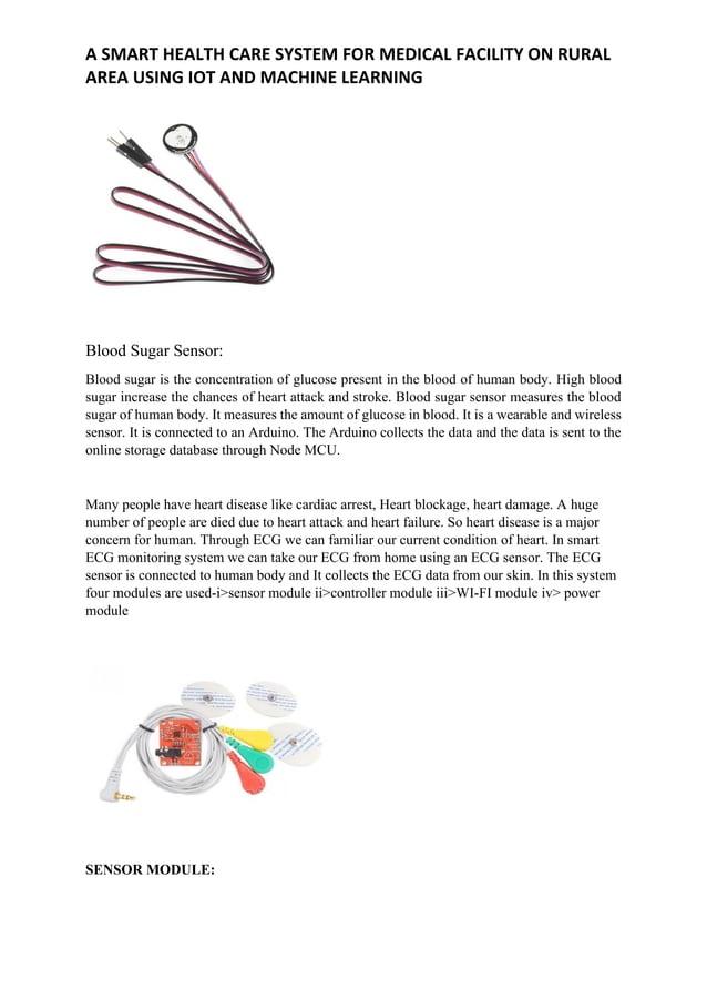 Smart health care System Using IOT and Machine learning | PDF