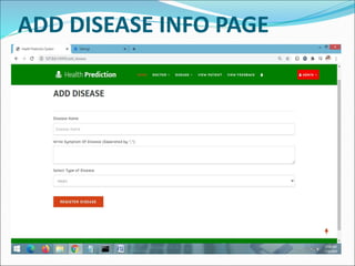 ADD DISEASE INFO PAGE
 