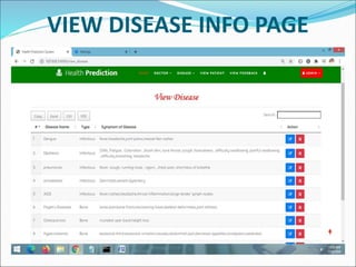 VIEW DISEASE INFO PAGE
 