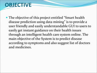 Smart health disease prediction python django | PPT