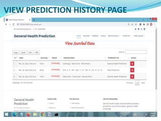 VIEW PREDICTION HISTORY PAGE
 