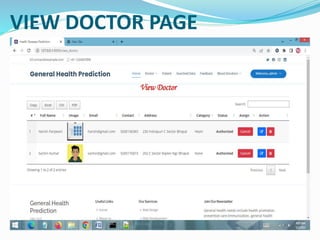 VIEW DOCTOR PAGE
 