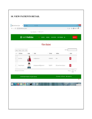 10. VIEW PATIENTS DETAIL
 