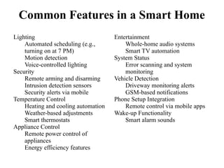 Smart Home: Features and Components, Illumination and Smart Appliance ...