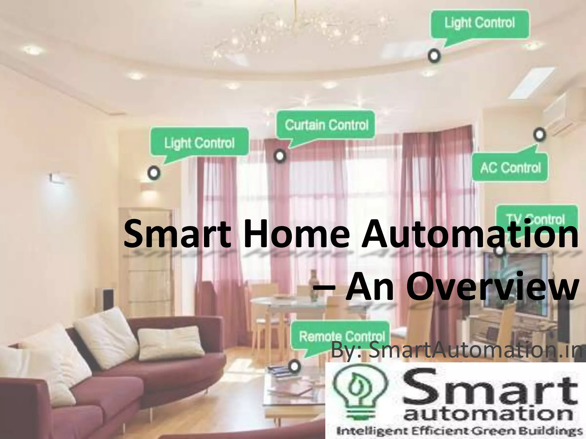 Smart Home Automation
– An Overview
By: SmartAutomation.in

 