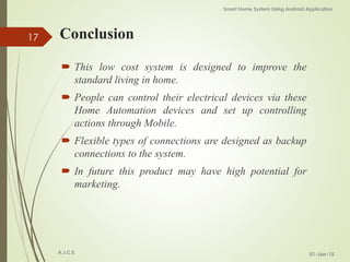 Smart Home System Using Android Application | PPTX