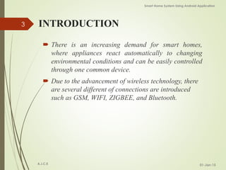 Smart Home System Using Android Application | PPTX