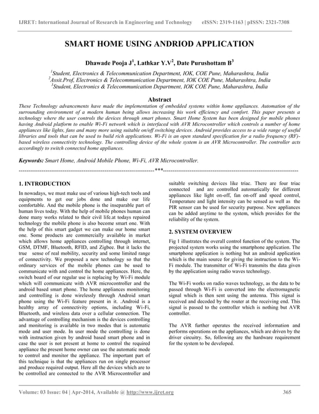 Smart home using andriod application | PDF | Technology & Computing