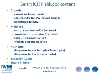 Smart-ICT for irrigation and flood advice to smallholders in Africa