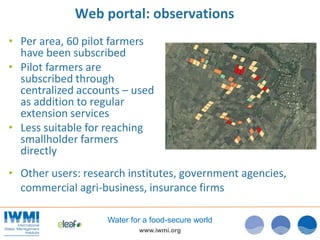 Smart-ICT for irrigation and flood advice to smallholders in Africa